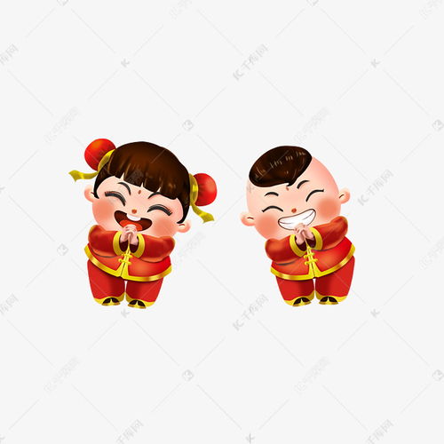春节卡通福娃拜年素材图片免费下载 千库网