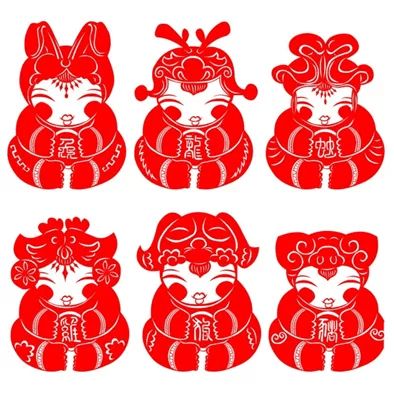 新年到,剪纸福娃来送福